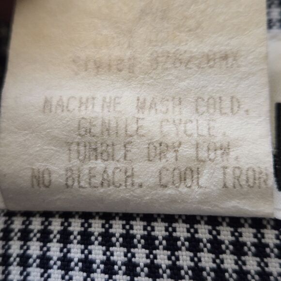 Vintage Nina Piccalino Navy White Houndstooth Peplum Dress. Retro. Sz 12 Fits 14 - Picture 12 of 13